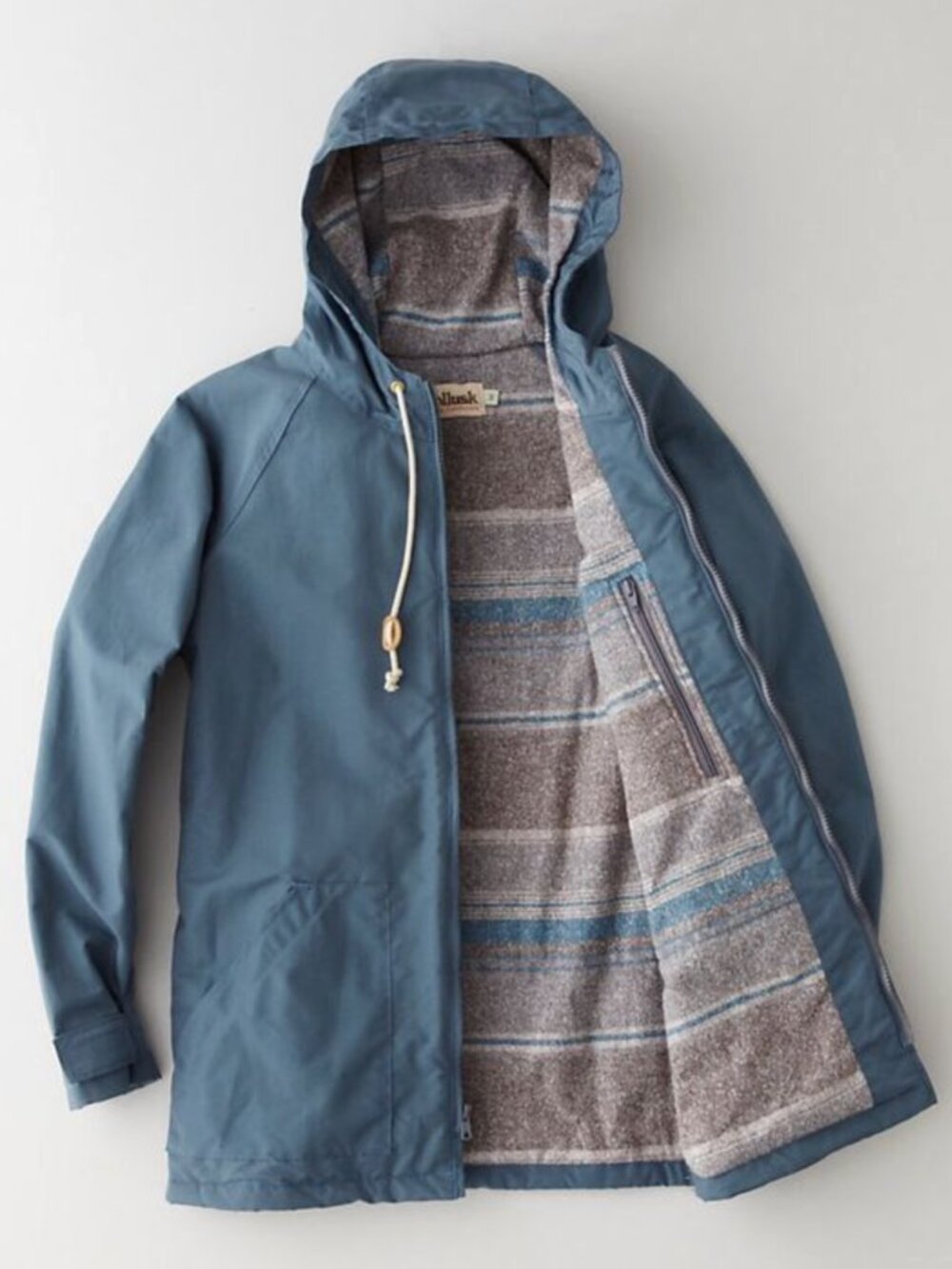 Mollusk California Surf Shop MOLLUSK WINDBREAKER in Light Indigo Sz L
